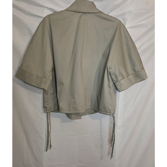 Worthington Blazer Jacket Women's Size M Taupe Open Front Fully Lined Short - Picture 4 of 8